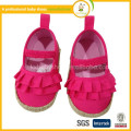 Cadeau rose Belle chaussure de bébé de printemps Chaussures de petite fille fabriquées en Chine